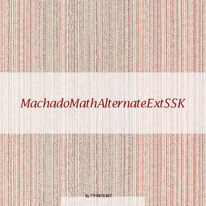 MachadoMathAlternateExtSSK example